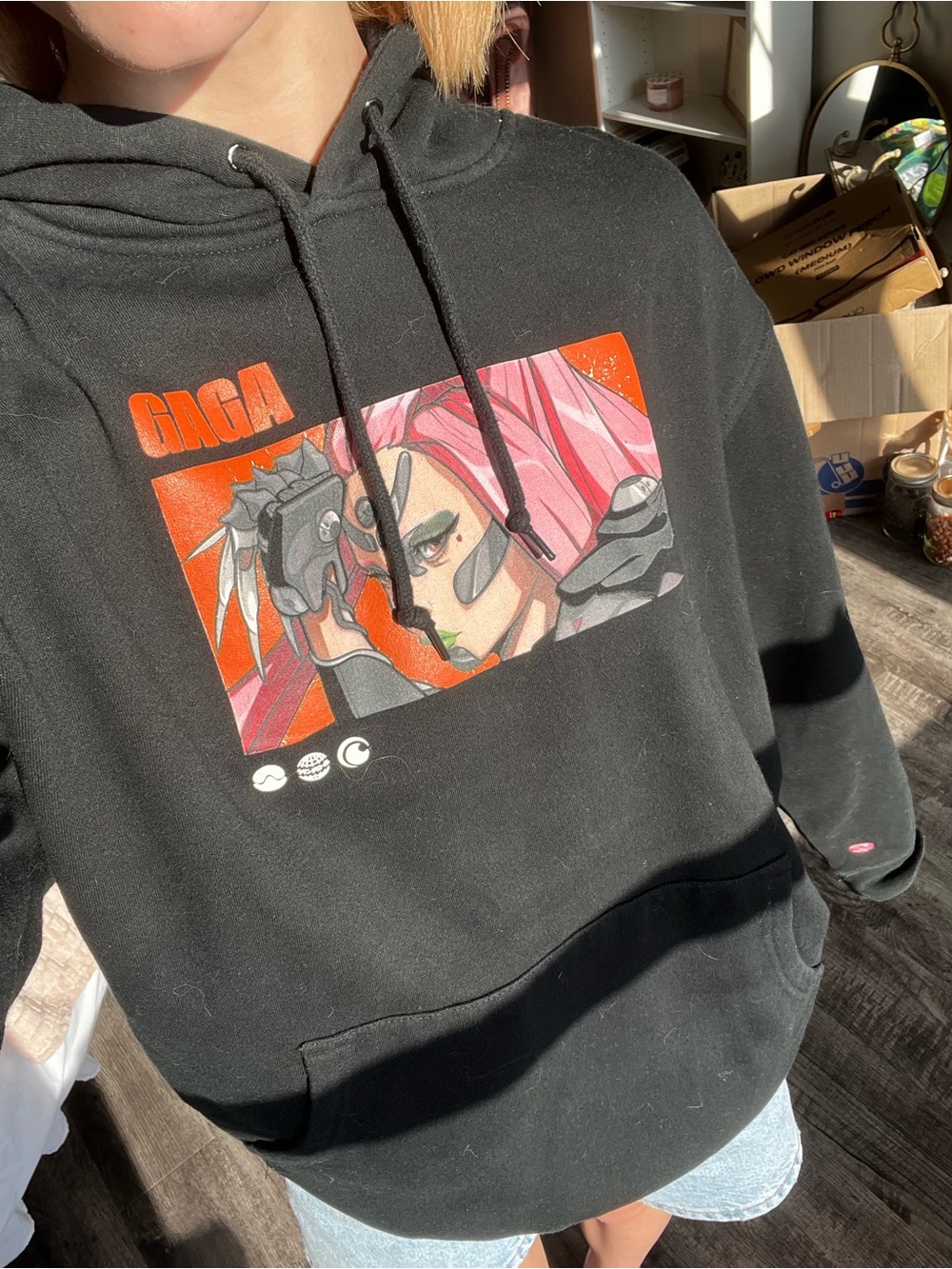 Lady Gaga Chromatica x Crunchyroll hoodie Large